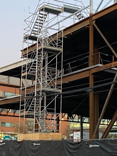 Access to a parking structure on the RI Hospital campus